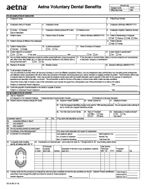 Aetna Voluntary Dental Benefits Claim Form