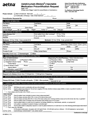 Aetna Stelara Precertification Form
