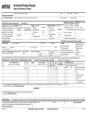 Aetna Enrollment Change Request Form