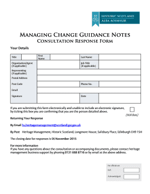 Consultation Response Form