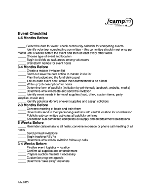 Event Planning Checklist