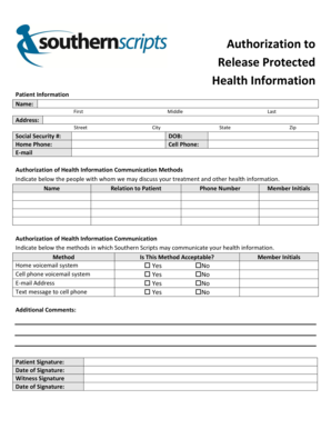Authorization to Release Protected Health Information