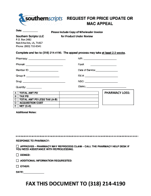 MAC Appeal Form