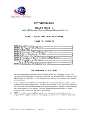 AEPA Digital MFD/Copiers Printers Bid Form