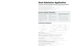 Dual Admission Application Form