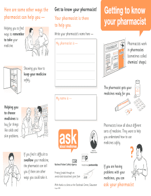 Pharmacist Information Form