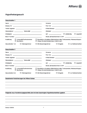 Hypothekargesuch