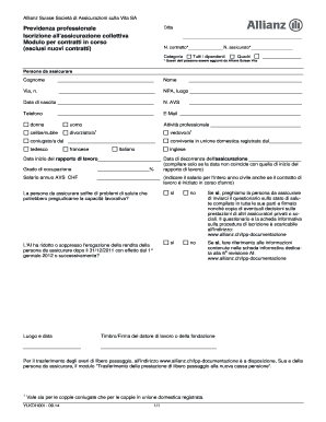 Modulo per contratti in corso