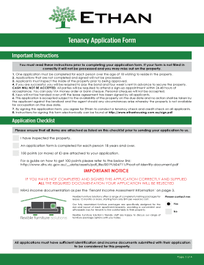 Tenancy Application Form