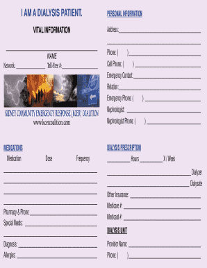 Dialysis Patient Information Form