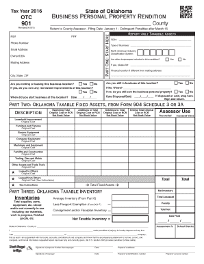 Oklahoma Business Personal Property Rendition