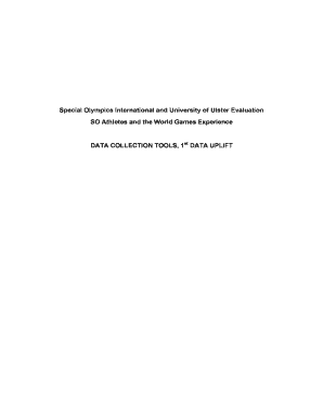 Special Olympics Athlete and Coach Evaluation Form