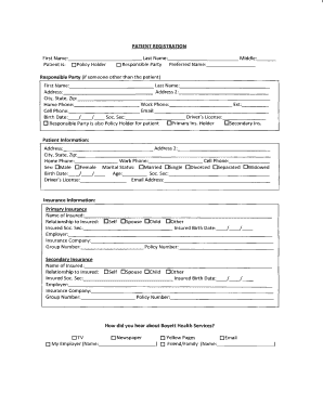 Patient Registration and Consent Form