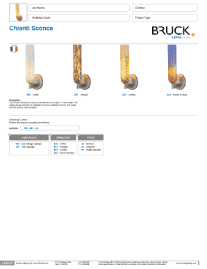 Chianti Sconce Order Form