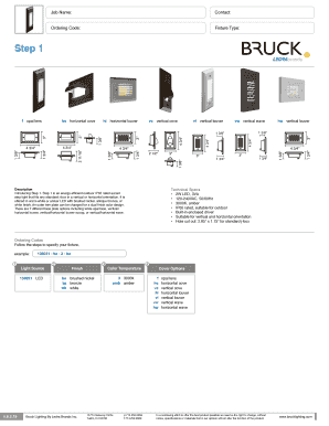 Step 1 LED Outdoor Step Light Order Form