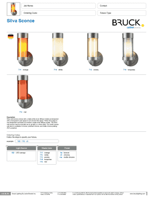 Silva Wall Sconce Order Form