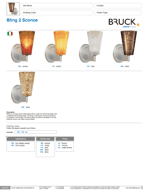 Bling 2 Sconce Order Form