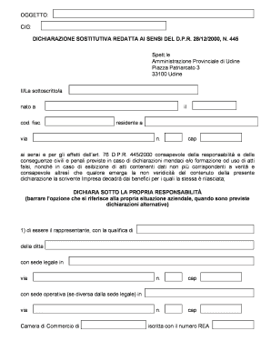 Dichiarazione Sostitutiva