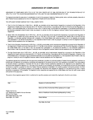 Assurance of Compliance with Civil Rights Acts