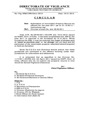 Immovable Property Return Form