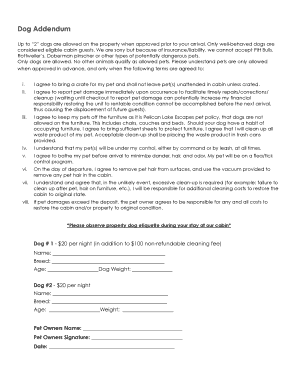 Pet Addendum Agreement