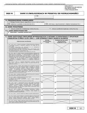 Polish Property Tax Exemption Form
