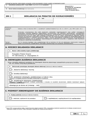 Polish Property Tax Declaration Form