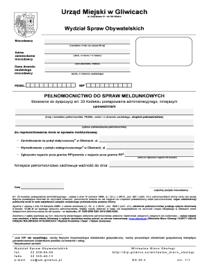 Power of Attorney for Residence Registration
