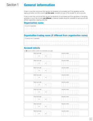 Change of Account Signatories Mandate