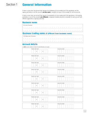Change of Account Signatories Mandate