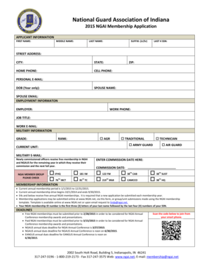 2015 NGAI Membership Application