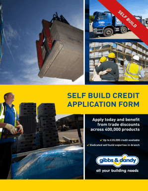 Self Build Credit Application Form