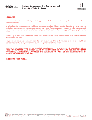 Commercial Property Listing Agreement