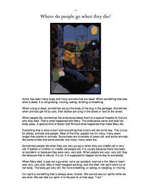 Fillable Online Where do people go when they die Fax Email Print