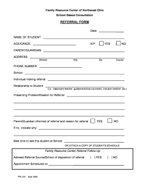 blank iep form template