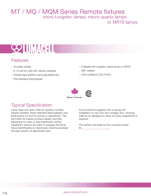 Lumacell Remote Fixture Order Form