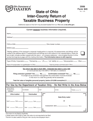 Ohio Form 945 Taxable Business Property