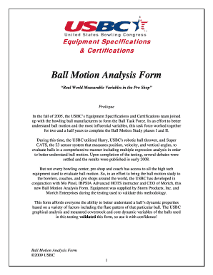 Ball Motion Analysis Form