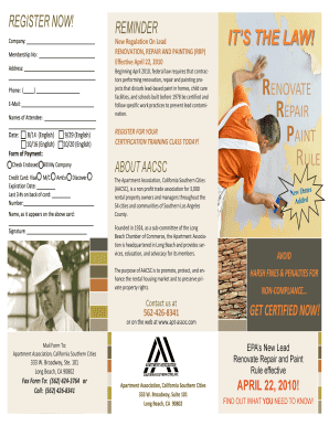 EPA Lead Renovation Repair and Painting Certification Training