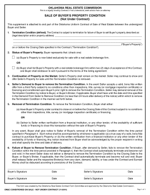 Oklahoma Real Estate Sale Contract Condition
