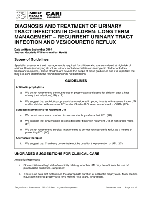 DIAGNOSIS AND TREATMENT OF URINARY