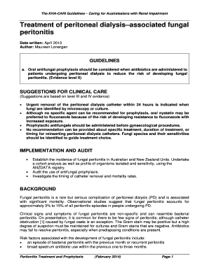 Treatment of peritoneal dialysisassociated fungal peritonitis - CARI