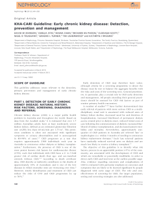 KHA-CARI Guideline: Early chronic kidney disease: Detection,