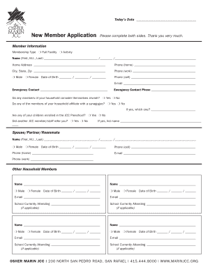 New Member Application