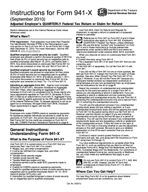 Instructions for Form 941-X
