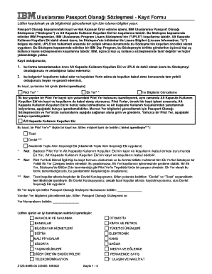IBM International Passport Advantage Agreement Registration Form