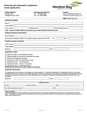Self Assessable Compliance Check Application