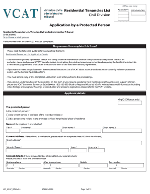 Residential Tenancies List Application