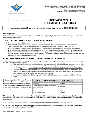 Community Housing Access Centre Application Form