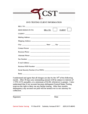 Client Information Form